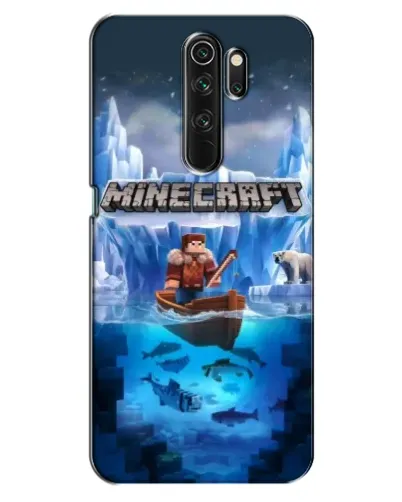 Чехол для OPPO A5 (2020) с картинкой «Minecraft ледяной мир»
