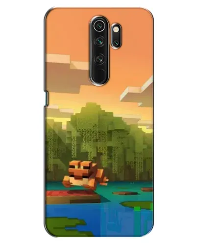 Чехол для OPPO A5 (2020) с картинкой «Майнкрафт закат солнца»