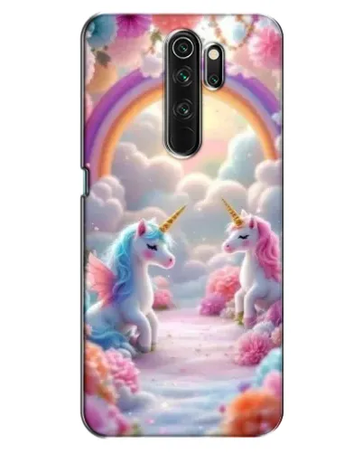 Чехол для OPPO A5 (2020) с картинкой «Радуга и единороги»