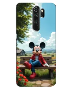 Чехол для OPPO A5 (2020) с картинкой «Микки на скамейке»