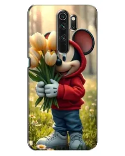 Чехол для OPPO A5 (2020) с картинкой «Микки с тюльпанами»