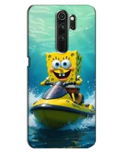 Чехол для OPPO A5 (2020) с картинкой «Спанч Боб на гидроцикле»