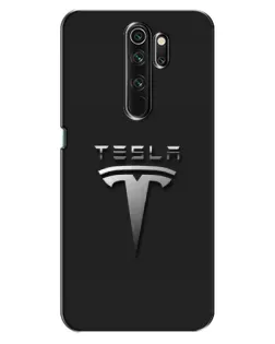 Чехол для OPPO A5 (2020) с картинкой «Стальной логотип Tesla»