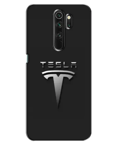 Чехол для OPPO A5 (2020) с картинкой «Стальной логотип Tesla»