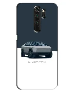 Чехол для OPPO A5 (2020) с картинкой «Серебристый Cybertruck Tesla»