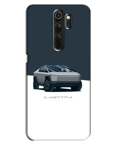 Чехол для OPPO A5 (2020) с картинкой «Серебристый Cybertruck Tesla»