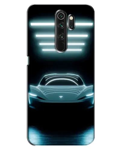 Чехол для OPPO A5 (2020) с картинкой «Tesla в неоне»