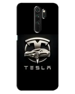 Чехол для OPPO A5 (2020) с картинкой «Tesla — серебристое авто»