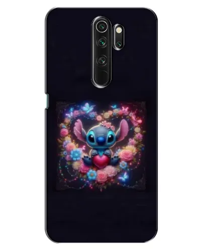 Чехол для OPPO A5 (2020) с картинкой «Stitch в цветах»