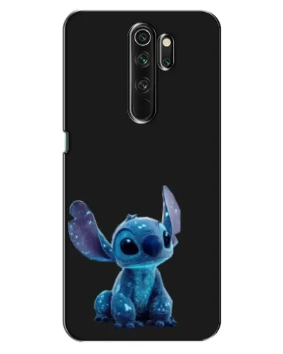 Чехол для OPPO A5 (2020) с картинкой «Стич на черном»