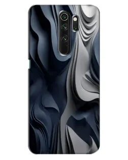 Чехол для OPPO A5 (2020) с картинкой «Объемные синие складки»