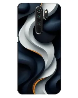 Чехол для OPPO A5 (2020) с картинкой «Объемные черно-белые ленты»