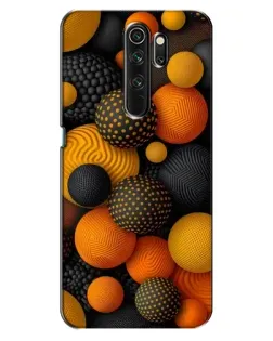 Чехол для OPPO A5 (2020) с картинкой «Объемные оранжевые сферы»