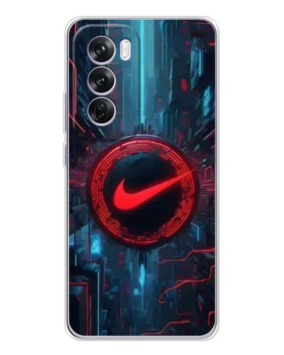Чехол для OPPO A5 5G с картинкой «Техногенный стиль Nike»