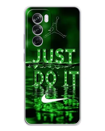 Чехол для OPPO A5 5G с картинкой «Зеленый неоновый Nike»