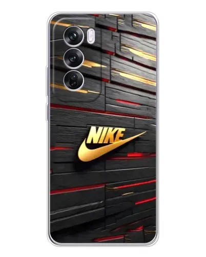 Чехол для OPPO A5 5G с картинкой «Золотой Nike на металле»
