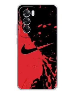 Чохол для OPPO A5 5G з картинкою «Червоні бризки Nike»