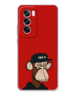 Чехол для OPPO A5 5G с картинкой «Bored Ape — красный фон»