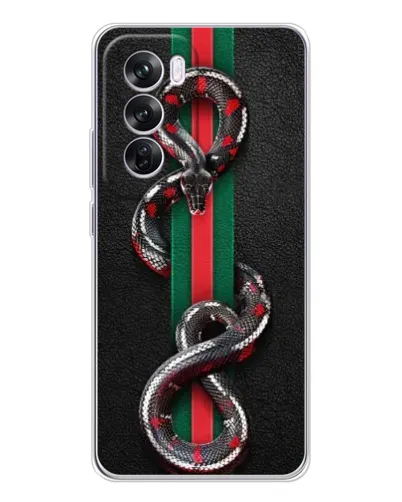 Чехол для OPPO A5 5G с картинкой «Gucci — змея на полосе» Чехол для OPPO A5 5G с картинкой «Gucci — змея на полосе»