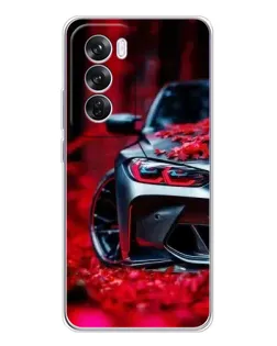 Чохол для OPPO A5 5G з картинкою «Спортивна BMW та квіти»