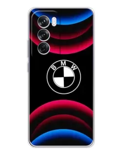 Чохол для OPPO A5 5G з картинкою «Логотип BMW та неонові дуги»