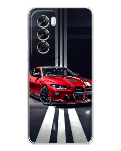 Чехол для OPPO A5 5G с картинкой «Красная BMW на дороге»