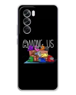 Чехол для OPPO A5 5G с картинкой «Логотип Among Us»
