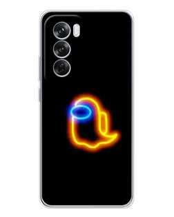 Чехол для OPPO A5 5G с картинкой «Among Us неоновое сияние»