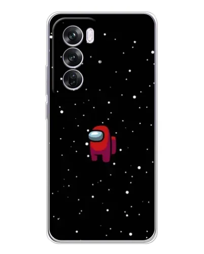Чехол для OPPO A5 5G с картинкой «Красный Among Us»