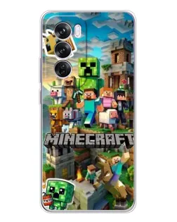 Чехол для OPPO A5 5G с картинкой «Замок Minecraft»