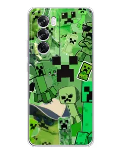Чехол для OPPO A5 5G с картинкой «Криперы Minecraft»
