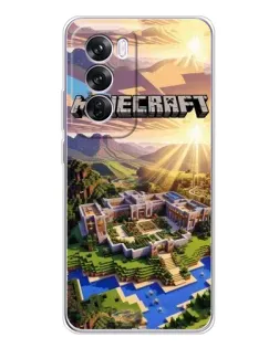 Чехол для OPPO A5 5G с картинкой «Minecraft панорама»