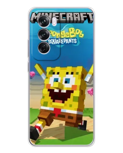 Чехол для OPPO A5 5G с картинкой «Губка Боб Minecraft» Чехол для OPPO A5 5G с картинкой «Губка Боб Minecraft»