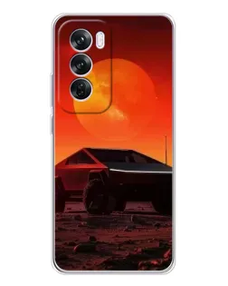 Чохол для OPPO A5 5G з картинкою «Cybertruck на Марсі»