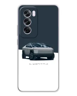 Чохол для OPPO A5 5G з картинкою «Сріблястий Cybertruck Tesla»
