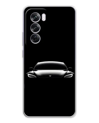 Чехол для OPPO A5 5G с картинкой «Фары Tesla Night»