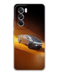 Чохол для OPPO A5 5G з картинкою «Cybertruck у пустелі»