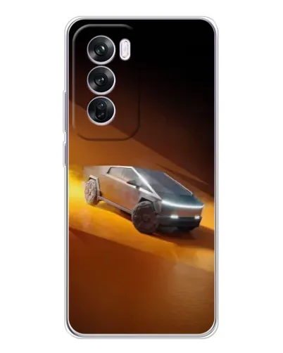 Чехол для OPPO A5 5G с картинкой «Cybertruck в пустыне»