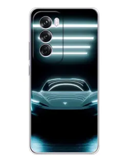 Чохол для OPPO A5 5G з картинкою «Tesla в неоні»