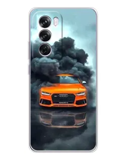 Чохол для OPPO A5 5G з картинкою «Audi у хмарах диму»
