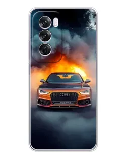Чохол для OPPO A5 5G з картинкою «Audi у вогняному диму»