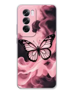 Чехол для OPPO A5 5G с картинкой «Бабочка в дыму»