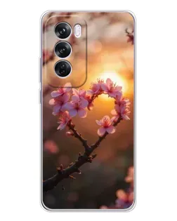 Чохол для OPPO A5 5G з картинкою «Рожевий цвіт сердечко на тлі заходу» Чохол для OPPO A5 5G з картинкою «Рожевий цвіт сердечко на тлі заходу»