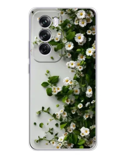 Чехол для OPPO A5 5G с картинкой «Ветка мелких белых цветов»