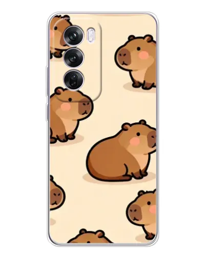 Чехол для OPPO A5 5G с картинкой «Паттерн милых капибар»