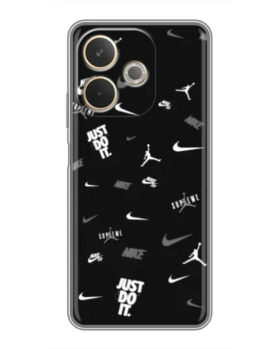 Чехол для OPPO A5 Pro с картинкой «Nike Black Pattern»