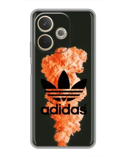 Чехол для OPPO A5 Pro с картинкой «Оранжевый дым Adidas»