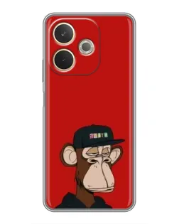 Чохол для OPPO A5 Pro з картинкою «Bored Ape — червоний фон»