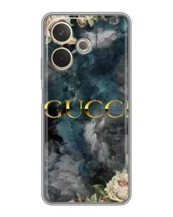Чехол для OPPO A5 Pro с картинкой «Абстрактные цветы Gucci»