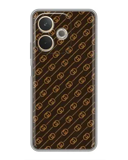 Чехол для OPPO A5 Pro с картинкой «Gucci — золотые диагонали»